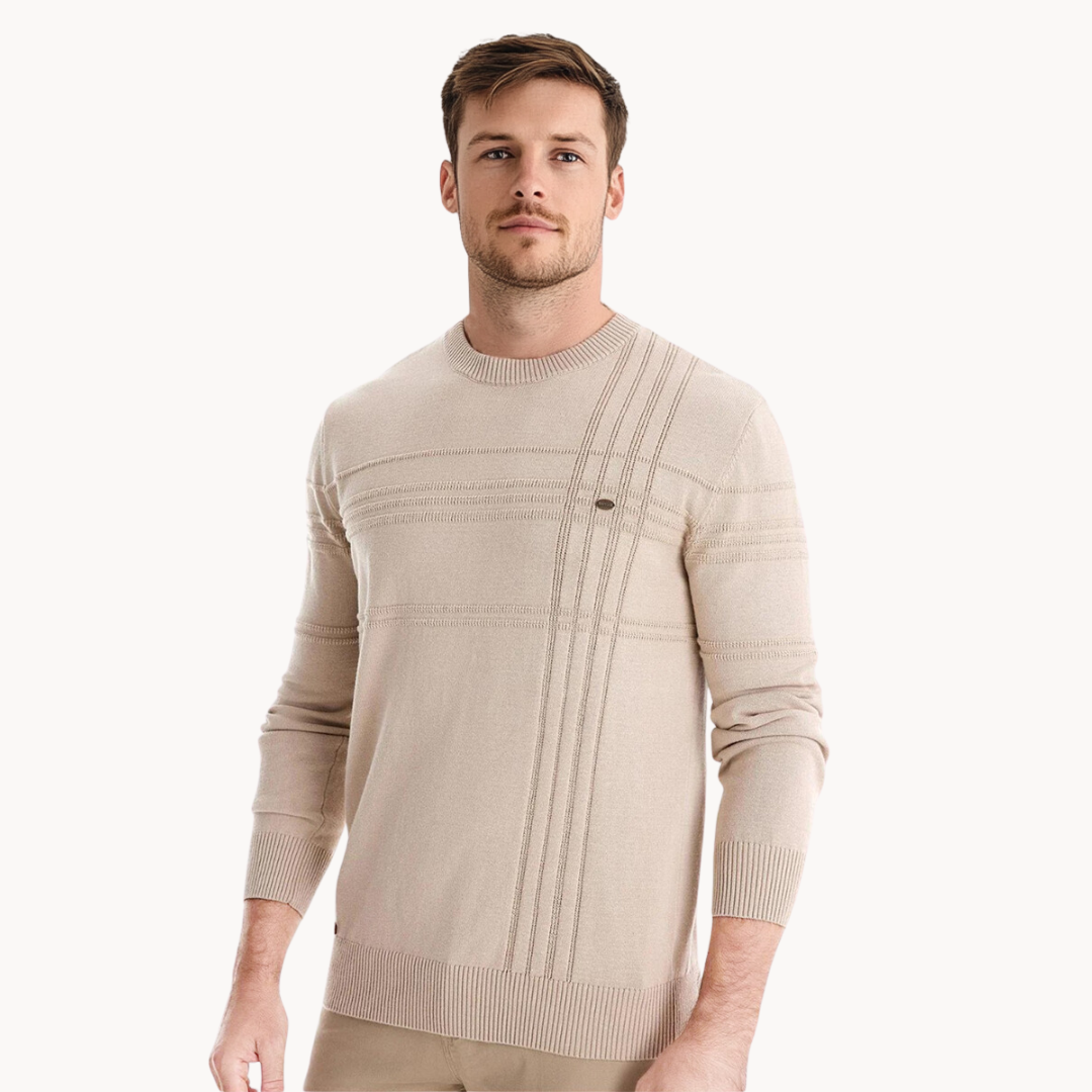 William - Stylish Men's Sweater with Check Design