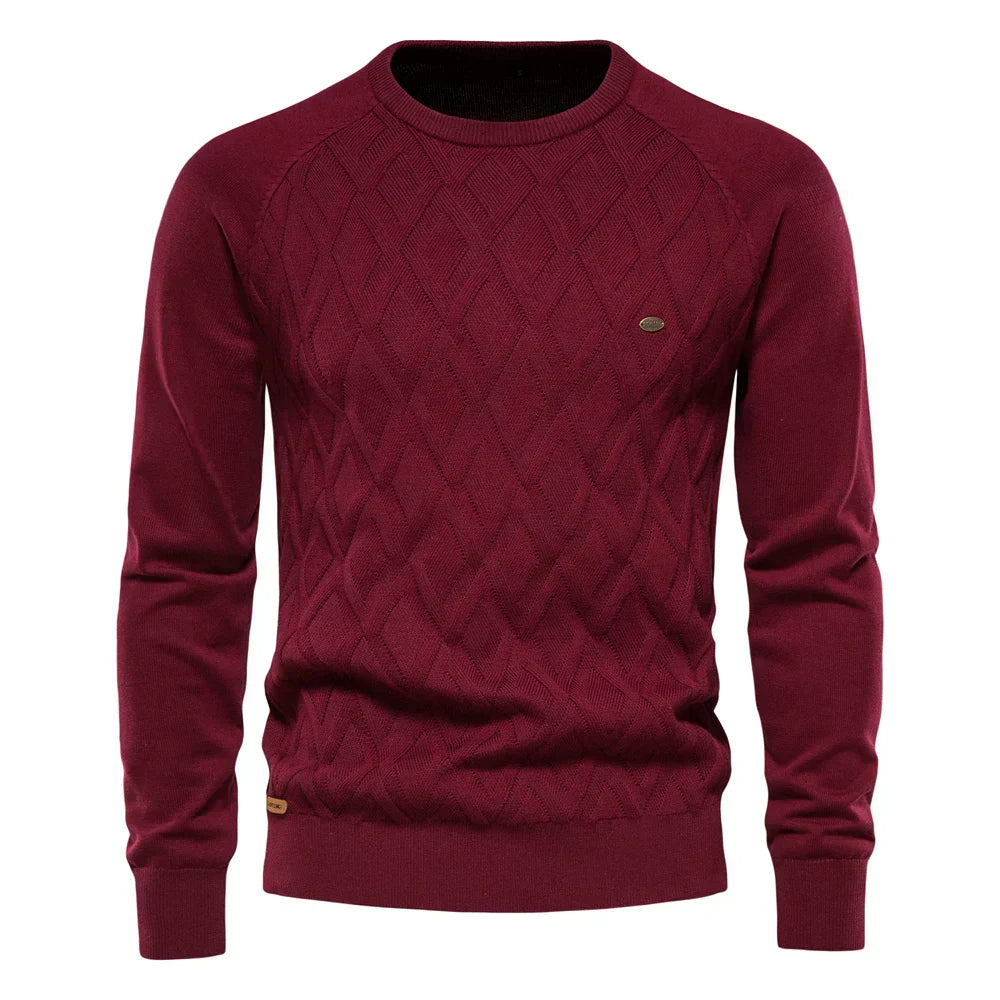 George - Men's Sweater with Check Pattern