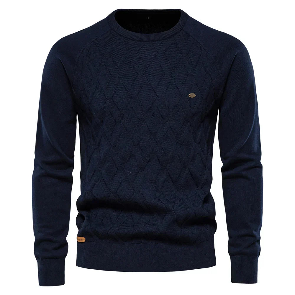 George - Men's Sweater with Check Pattern