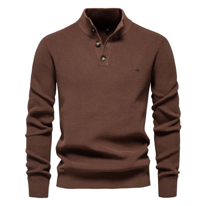 James - Men's Sweater with Button Design
