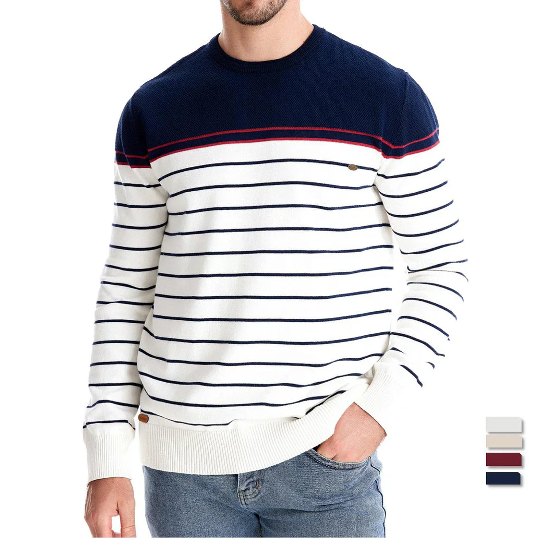 Thomas - Men's Sweater with Striped Pattern
