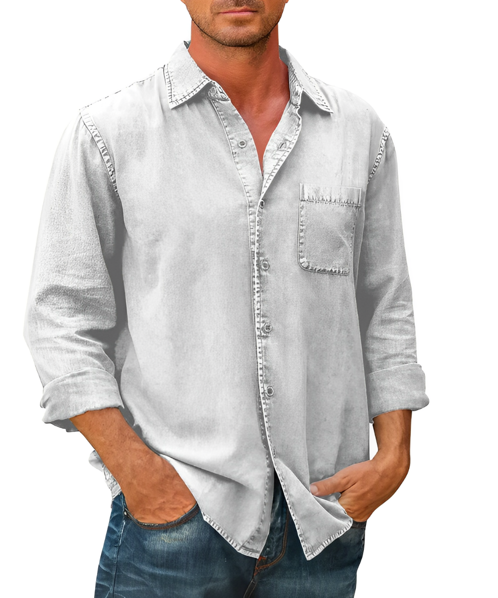 Elvio – Men’s Breathable Denim Shirt