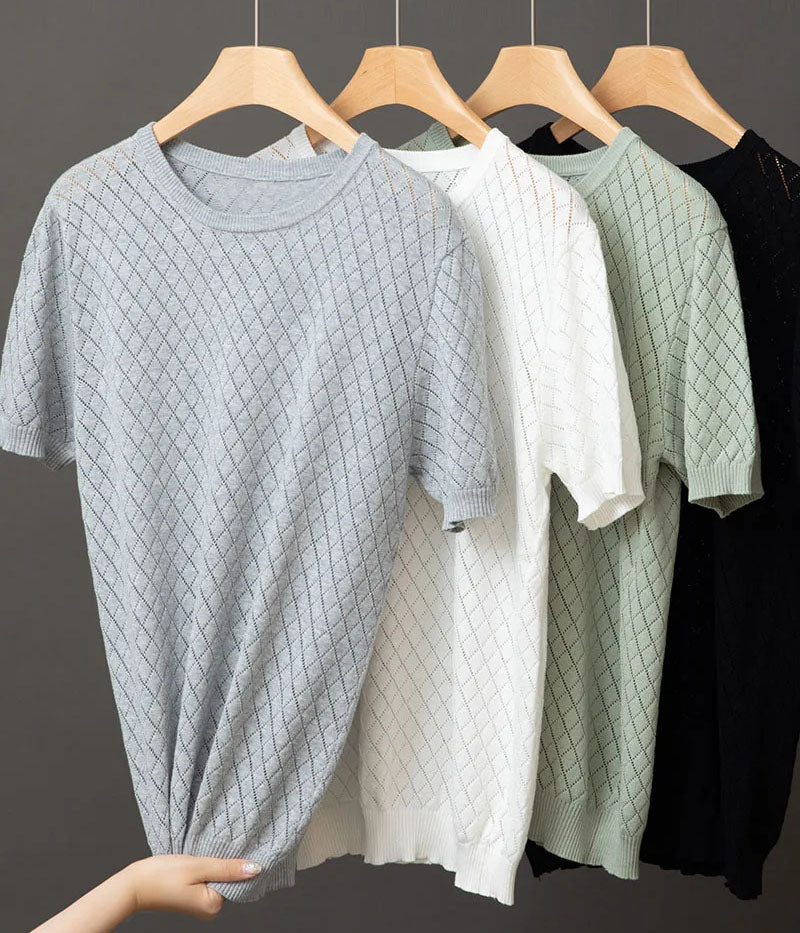 Reed | Diamond-Pattern Summer T-Shirt