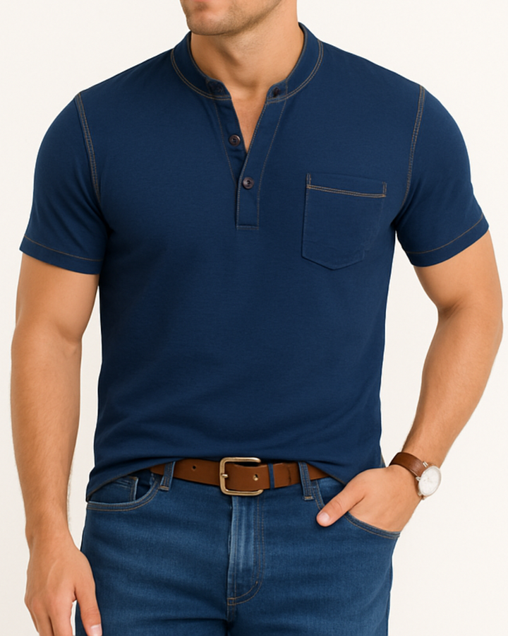 Giordano | Elegant Henley Polo