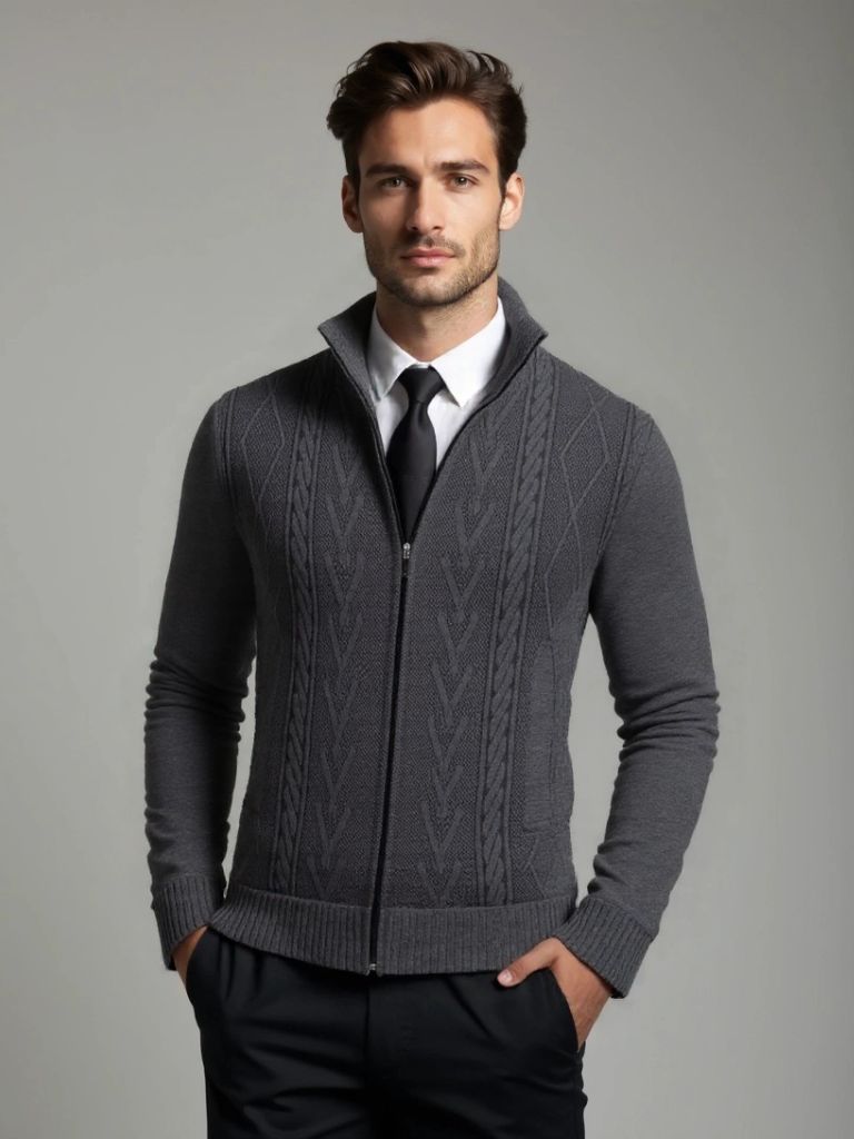Luciano | Cashmere Zip Jumper
