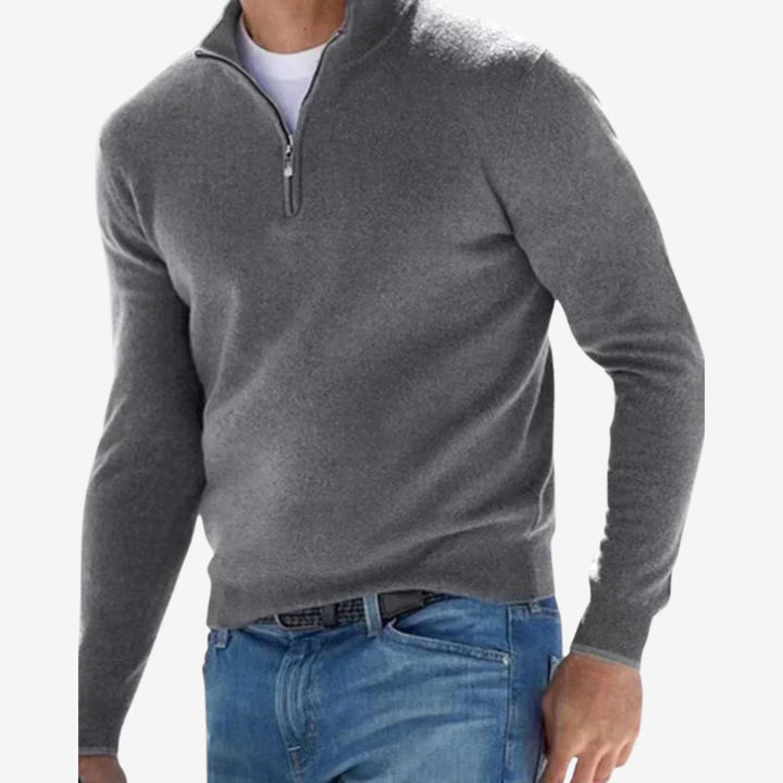 Jason | Italian Men’s Sweater with Zipper