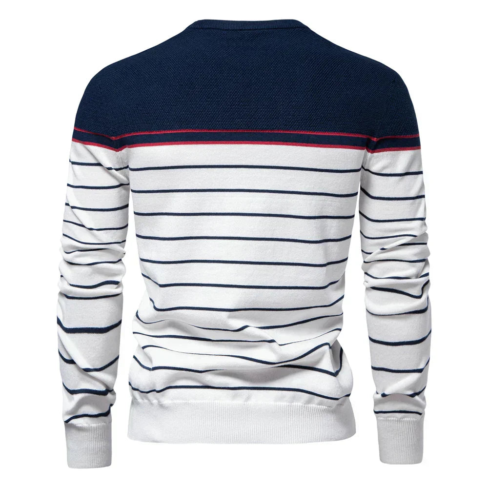 Thomas - Men's Sweater with Striped Pattern