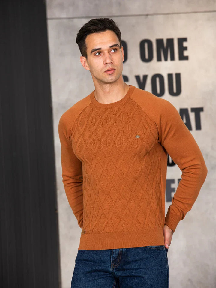 George - Men's Sweater with Check Pattern
