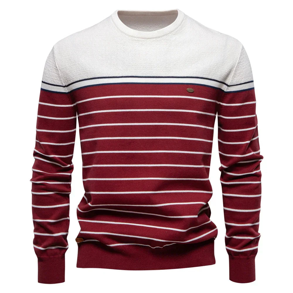 Thomas - Men's Sweater with Striped Pattern