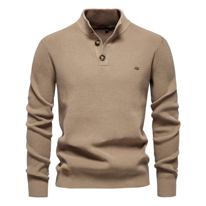 James - Men's Sweater with Button Design