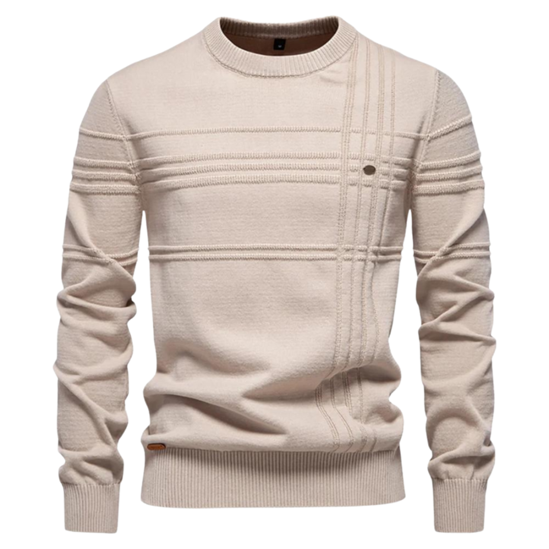 Bryson | Cotton Men's Sweater With Stripe Design